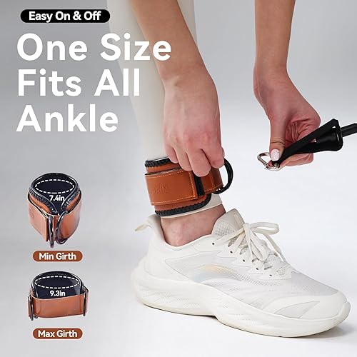 Miniatura 2 de Correa de tobillo para máquina de cable, bandas de resistencia de tobillo, correas de respaldo de cable para gimnasio, entrenamientos de glúteos,