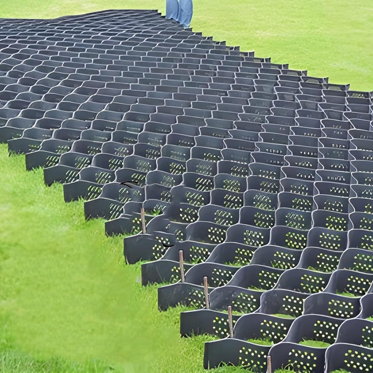 Géogrille de stabilisation de sol de 5 cm avec trous de drainage pour grille de gravier extérieur