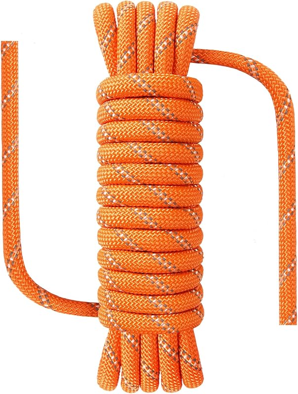 Climbing Rope, Waterproof Anti-Freezing Static Rope, Reflective, Floating, for Climbing, Arborist, Rappelling, Swing, Boating, Marine, Rafting and Caving
