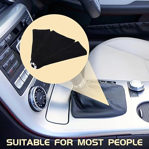 Miniatura 4 de GKmow 1 funda antipolvo para palanca de cambios de automóvil, cubierta de cuero de terciopelo para palanca de cambios, cubierta de palanca de