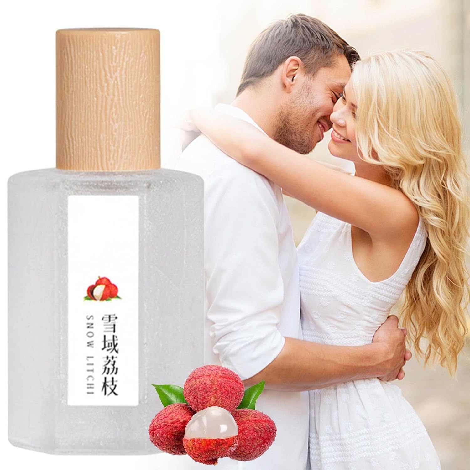 Fruity Perfume For Women Lychee Scents Glass Bottle Long Lasting Fresh Perfume Spray For Daily Use Snow Lychee