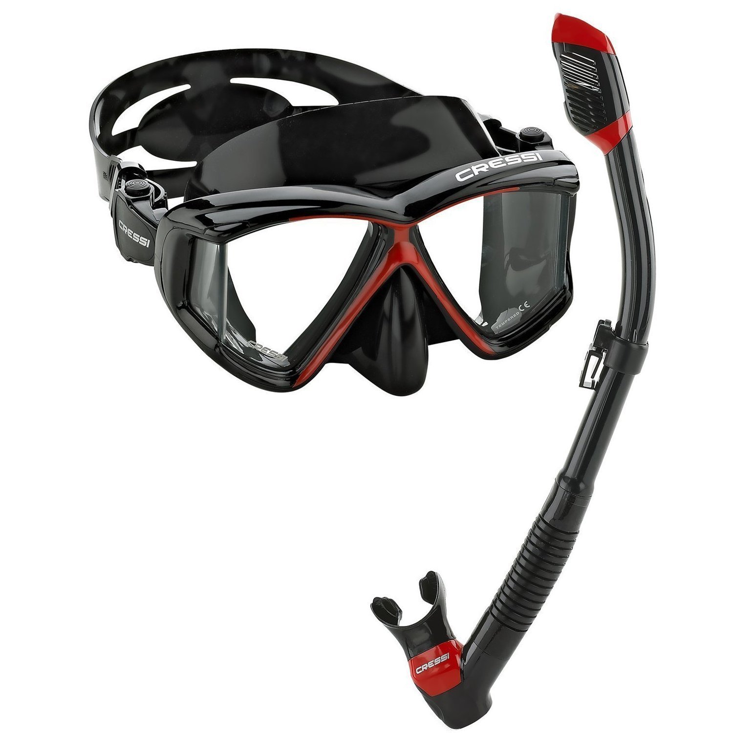 CRESSIPanoramic Wide View Mask & Dry Snorkel Kit for Snorkeling, Scuba Diving | Pano 3 & Supernova Dry: designed in Italy