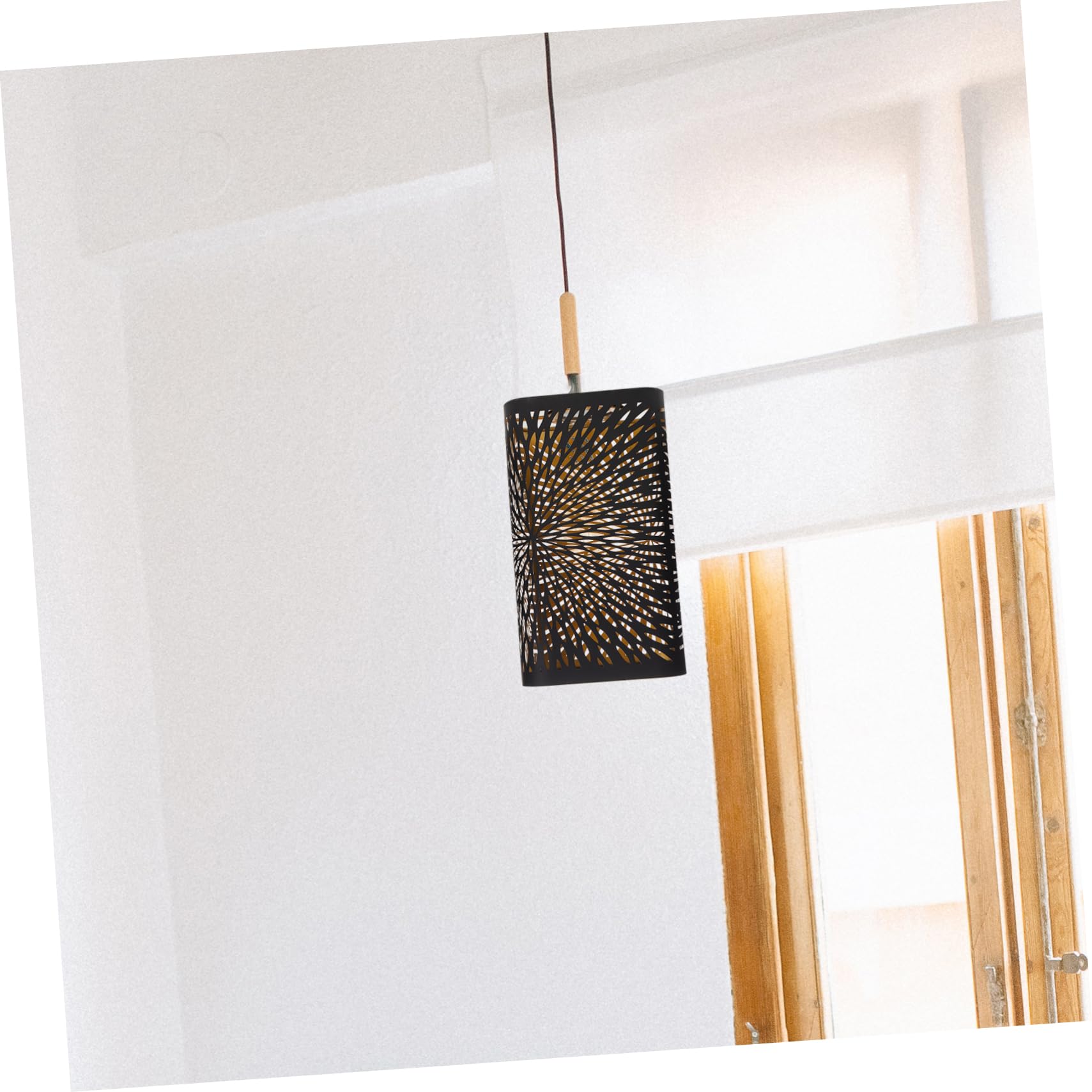 VILLCASE Pantallas De Lámpara De Metal E27 Negras Cuadradas, Diseño Hueco Tallado, Pantalla De Lámpara Grande Para Mesa y Escritorio, 2 Unidades, Uso Dormitorio y Sala, Resistente y Decorativa