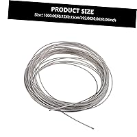 Vista 7 de Cuerda de cable de acero inoxidable de larga duración 32.8 ft barandilla cuerda de alambre tendedero lámpara escritorio valla DIY