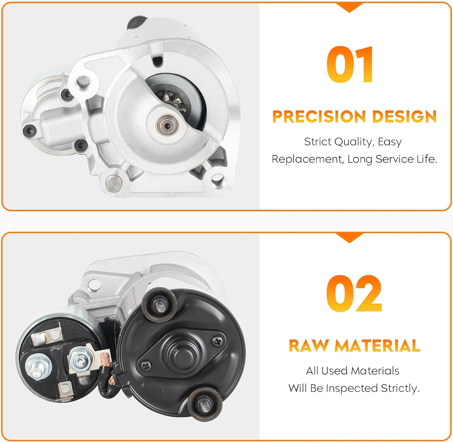 Starter for Volvo 850 1993-1997, S80 2004-2006, C70 1998-2004, S40 & V40 2000-2004, 2.3L 2.4L 2.5L, S70 1998-2000, V70 1998-2006, S60 2001-2006, XC70 & XC90 2003-2006, 410-24076 17508