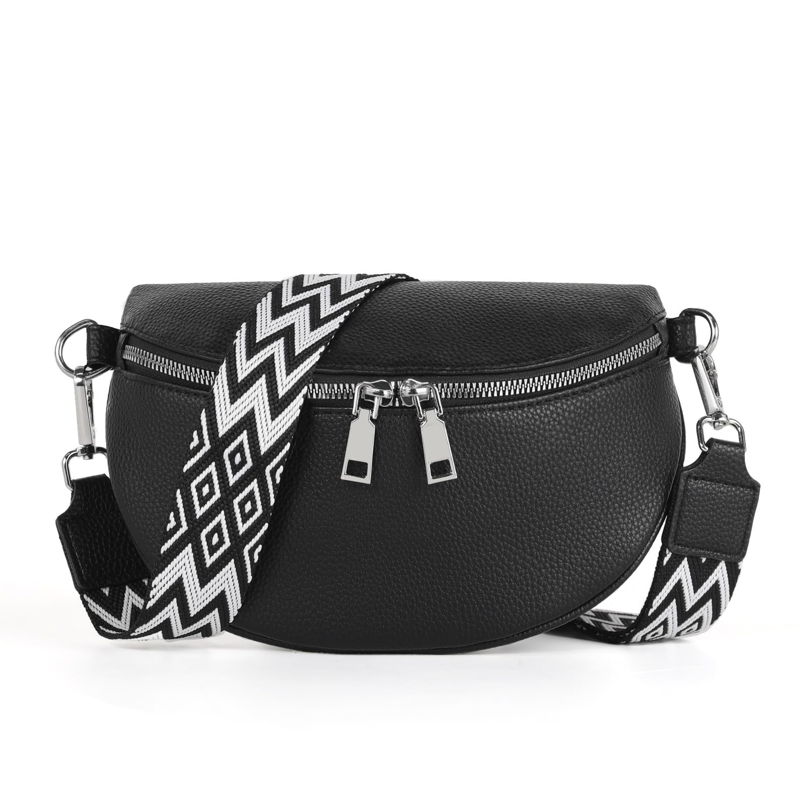 TANTOMI Umhängetasche Damen Bauchtasche Damen, Crossbody Bag Damen Breiter Gurt, Damen-Umhängetaschen Bauchtasche Stylisch, Gürteltasche Damen Elegante
