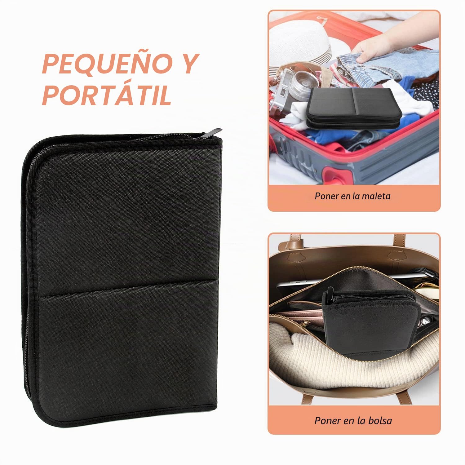 Bolsa para brochas de Maquillaje Bolsa Plegable para brochas de Maquillaje Estuche Profesional para brochas para Viajes y casa (brochas no Incluidas)