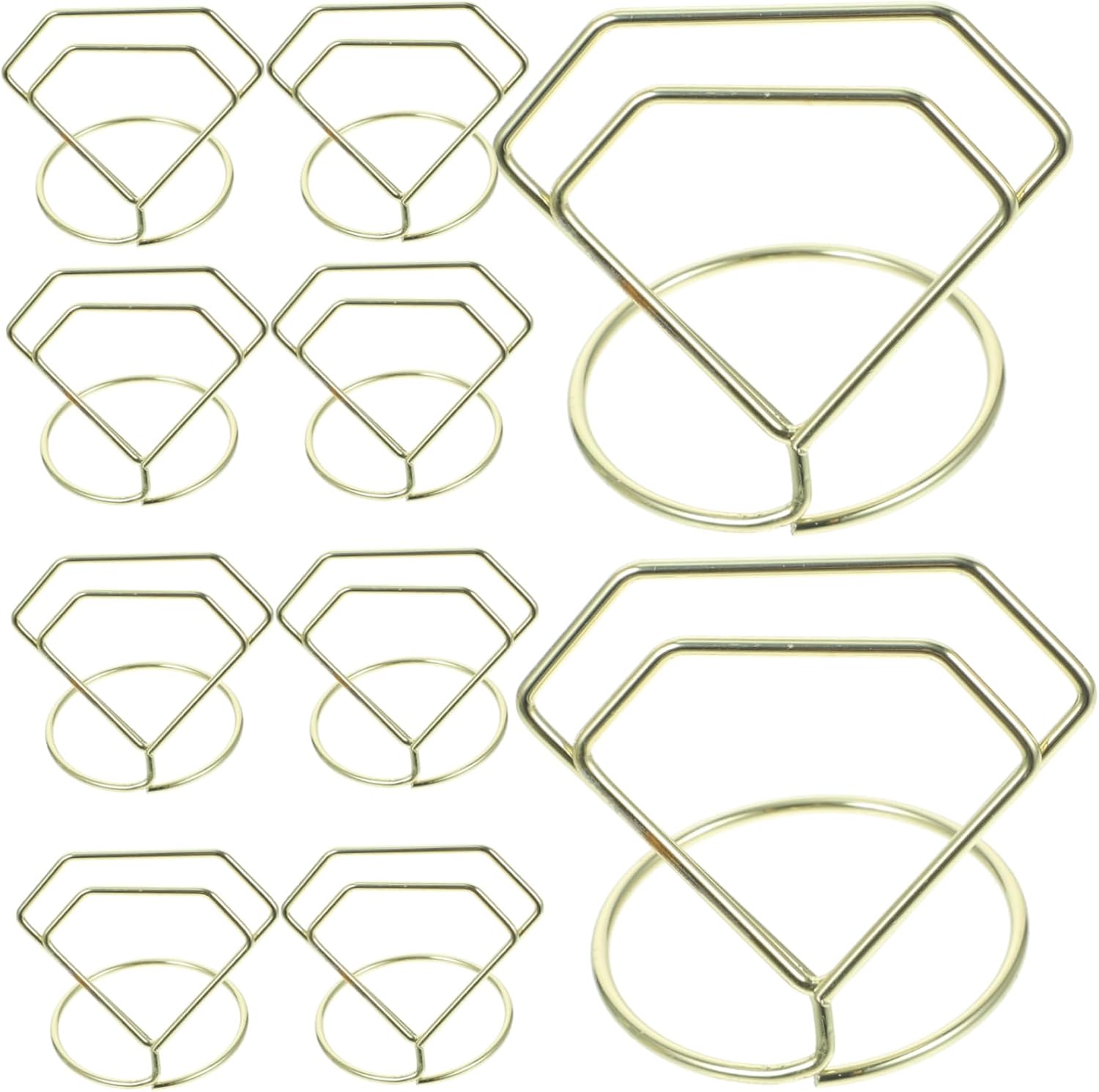 10Pcs Diamond Shape Menu Stand Clips Stylish Table Number Holders Elegant Photo Display Stands for Weddings Parties Events Memo Card Holders