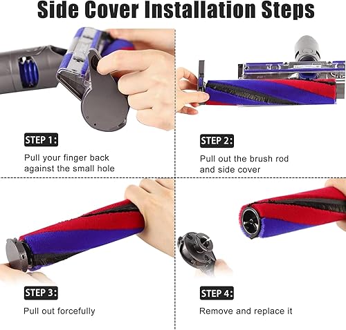 Miniatura 6 de Cubierta de la tapa del extremo de la barra del cepillo del rodillo para Dyson Digital Slim, V8 Slim, V12 V15 Detect Slim Reemplazo