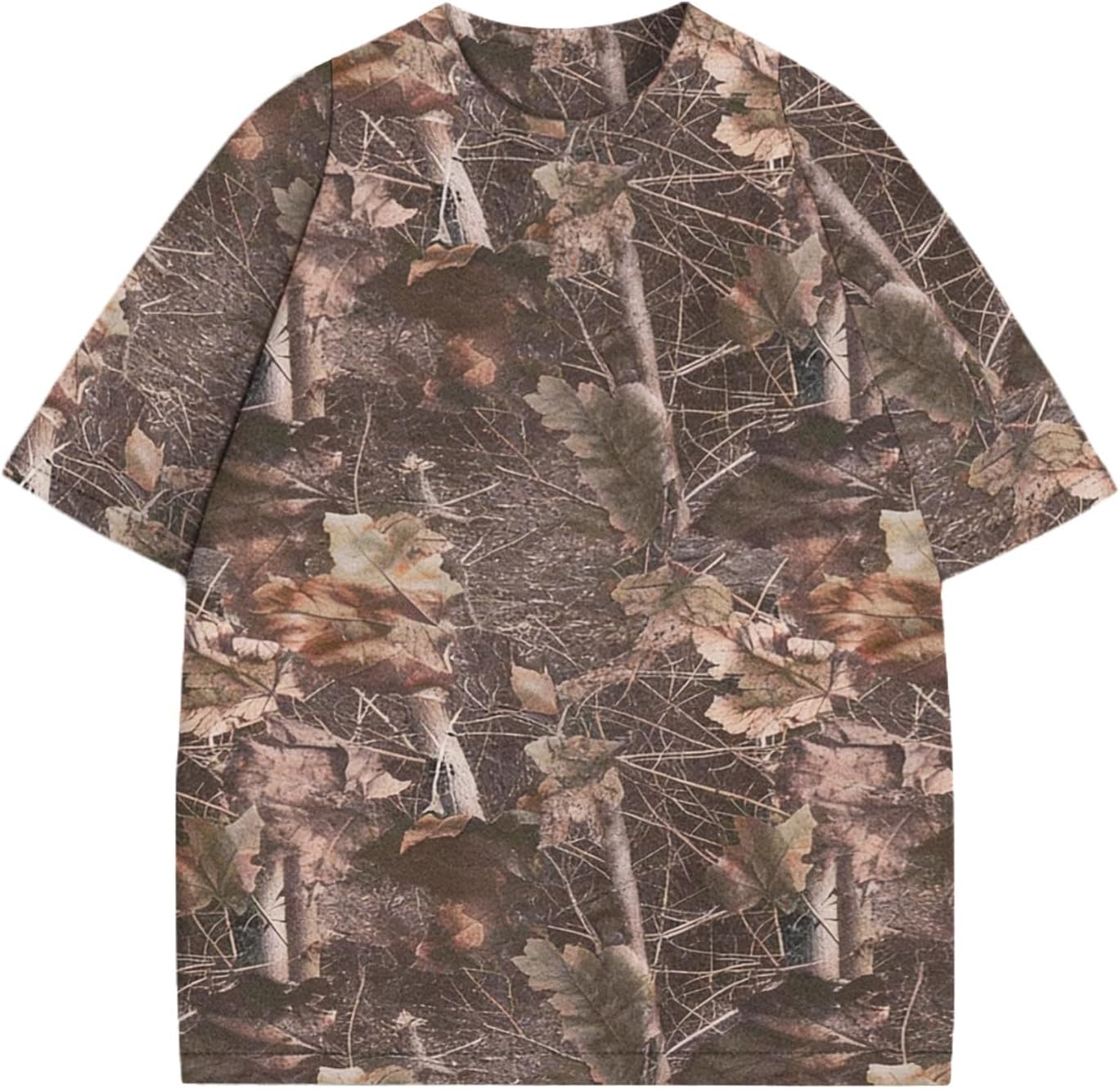 Camo Oversized Shirt Y2k Crewneck Maple Leaf Printed Short Sleeve Unisex Summer Graphic Tees