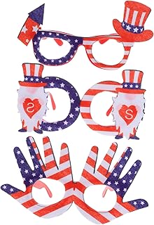 3 Pçs Armação De Óculos Decorativa Óculos De Maquiagem Bandeiras Eua Decoração 4 De Julho Óculos 4 De Julho Óculos Patrióticos Foto Adereços Óculos Festivos Adereços Armações