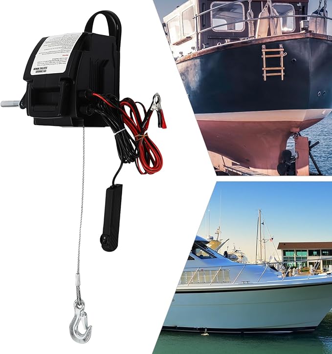 Winche Eléctrico 12V 6000lbs Fuerza de Rodadura 2000lbs de Arrastre miniatura 3