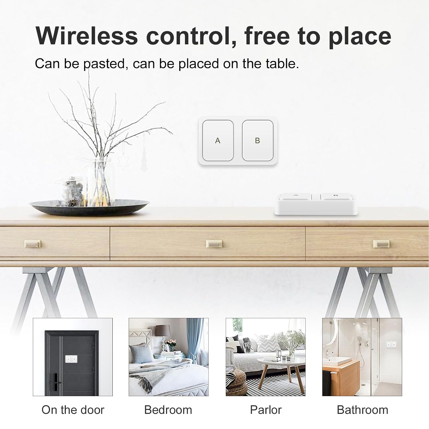 Smart Switch, 2 Way Smart Remote Smart Scene Switch Smart Scene Switch for Tuya Zigbee Connection