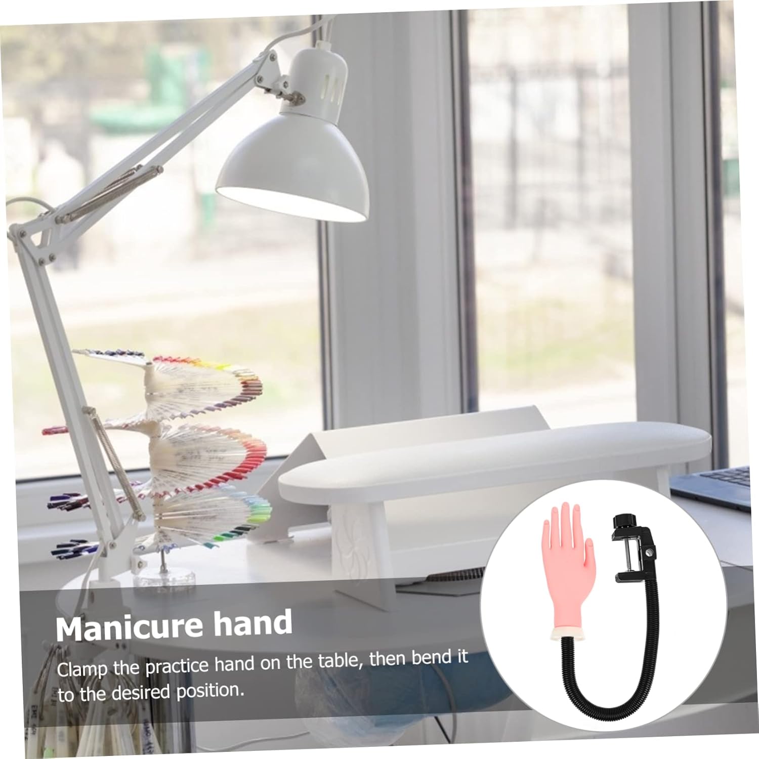 Nail Art Nails Practice Hand Model Fake Hand for Gel Sturdy Fake Model Art Training