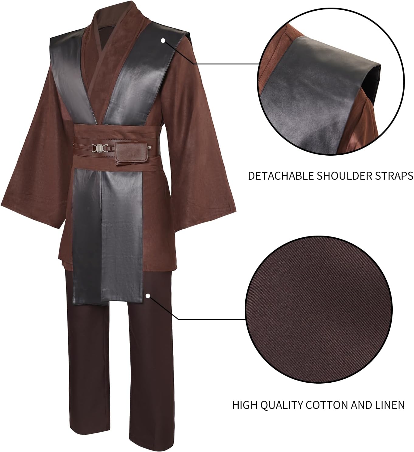 Tunic Costume Mens Halloween Cosplay Costume Tunic Robe Full Set - Image 4