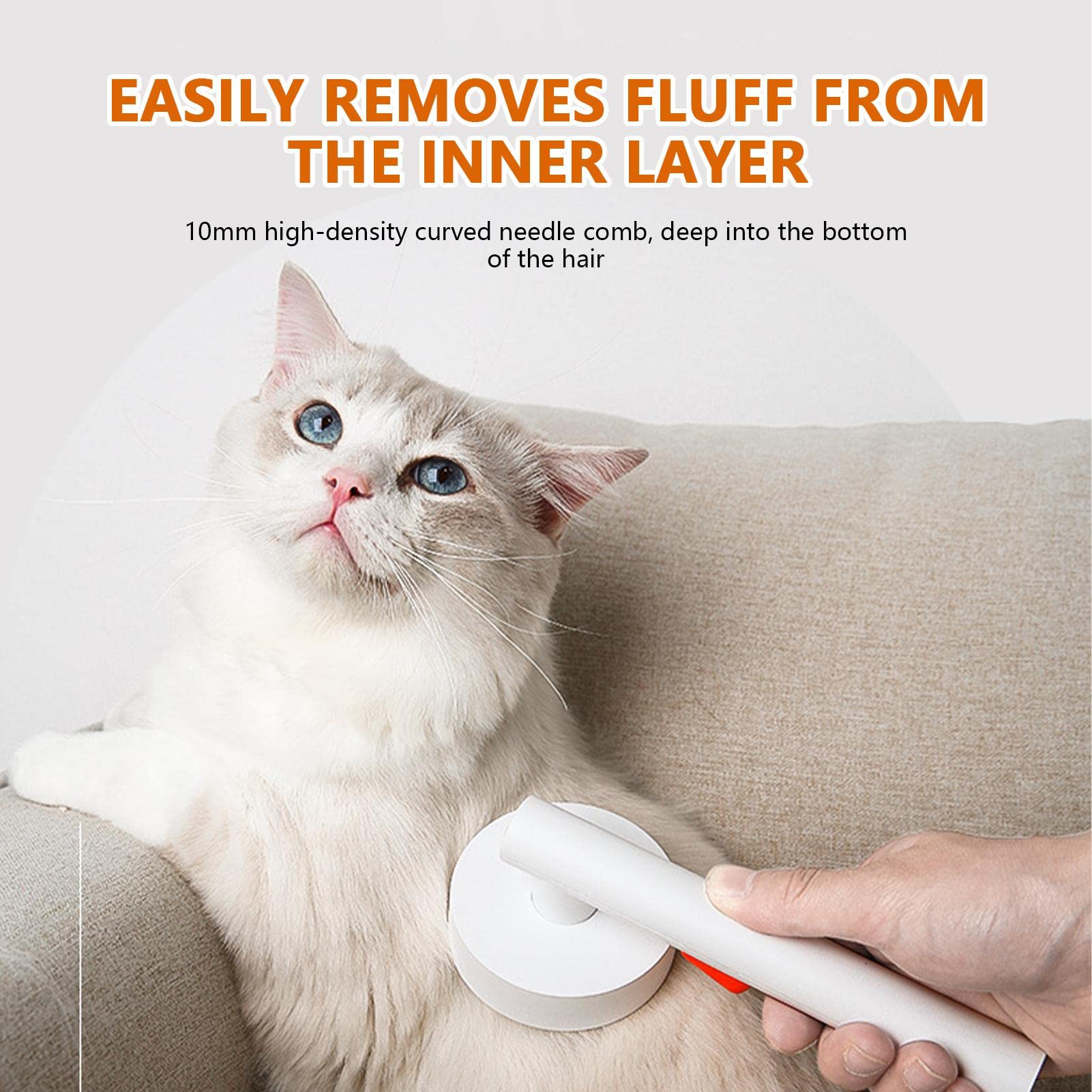 Cepillo para gatos para quitar el pelo del perro con autolimpieza - Cepillo para quitar el pelo multiusos para gatos y perros Suministros para el cuidado de mascotas para eliminar nudos liujiapeng55