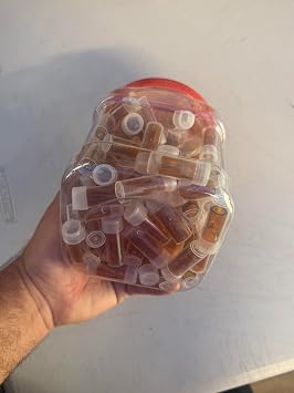 Caligars Glass Tips | Amber | 12mm | 100 Count | Reusable Borosilicate Glass Tubes | Smooth Edge | for Craft and Personal Use