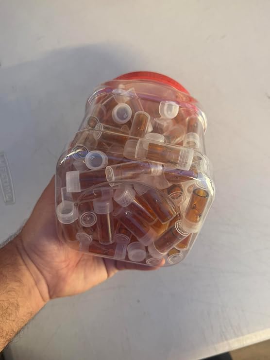Caligars Glass Tips | Amber | 12mm | 100 Count | Reusable Borosilicate Glass Tubes | Smooth Edge | for Craft and Personal Use