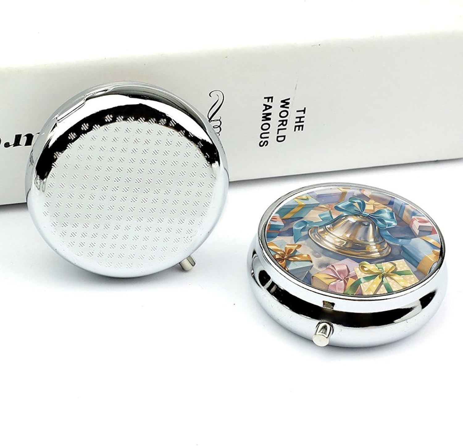 Bell Gift Round Pill Box, Waterproof Medicine Organizer Box image 5
