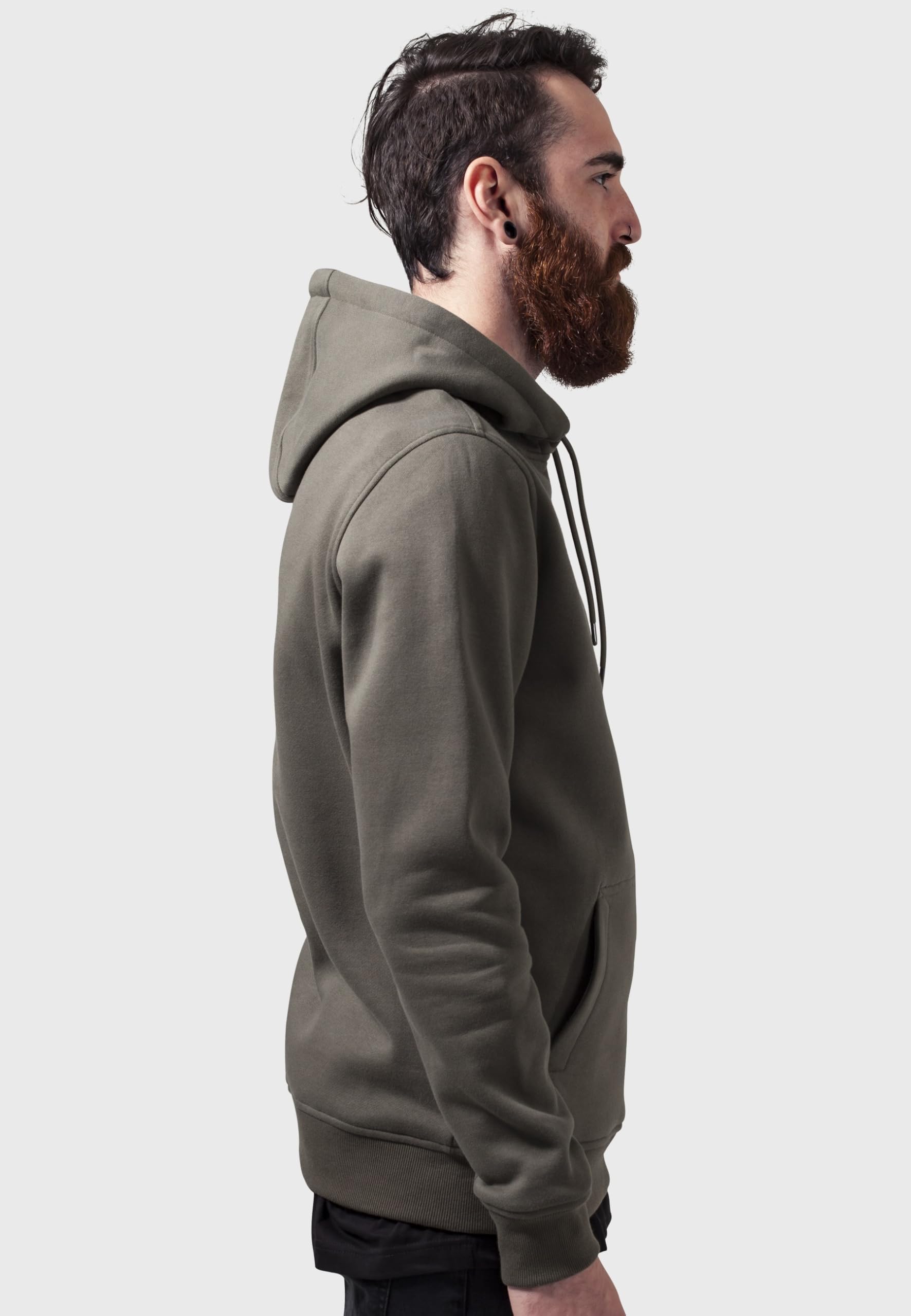 Urban Classics Męska bluza z kapturem Bomber, zielony (oliwka 176), M