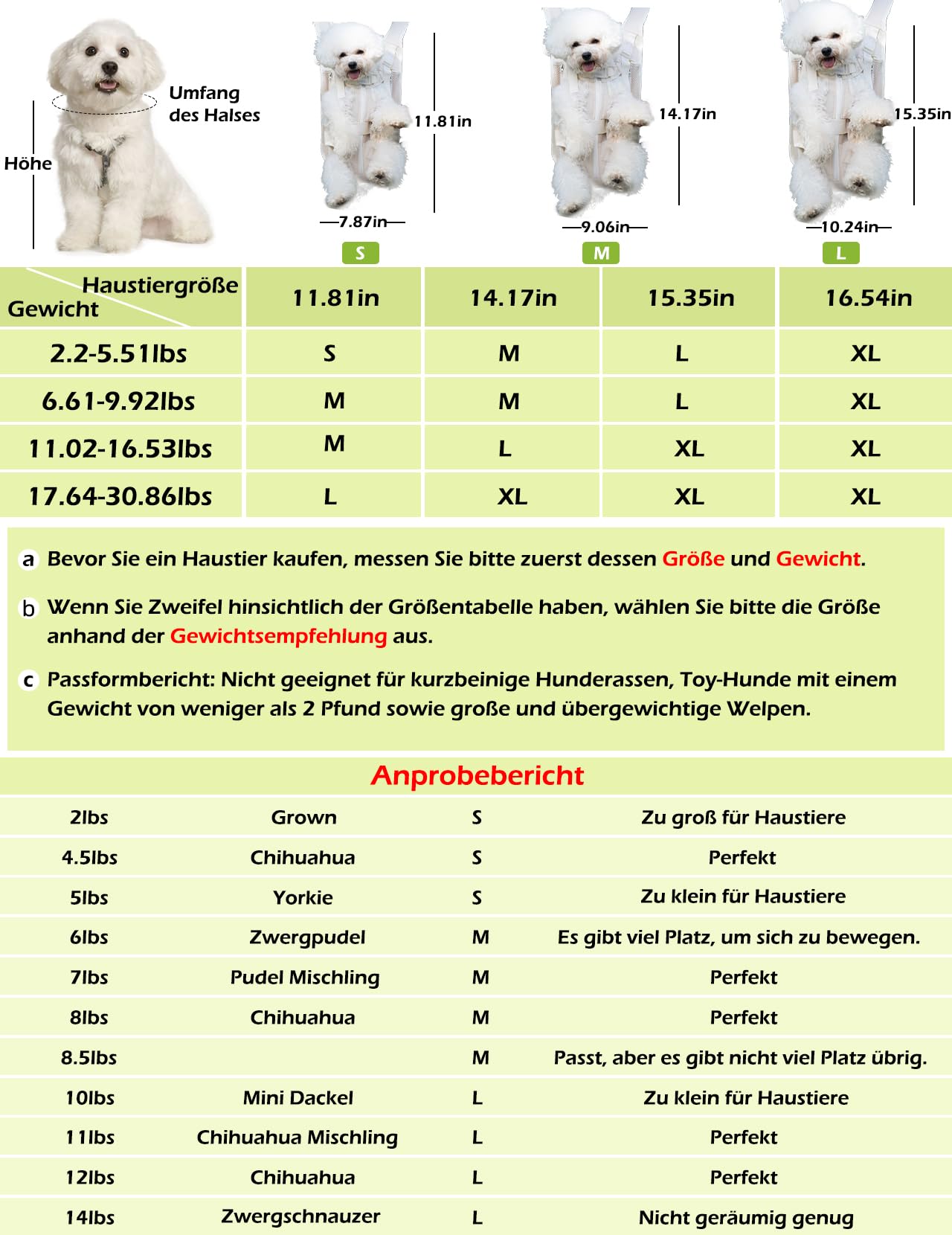 Haustier Rucksack, Hundetrage Verstellbar Hunderucksack Tragbar Atmungsaktives Katzenrucksack, für Klein Mittler Hunde Katze Welpen (Beige, S)