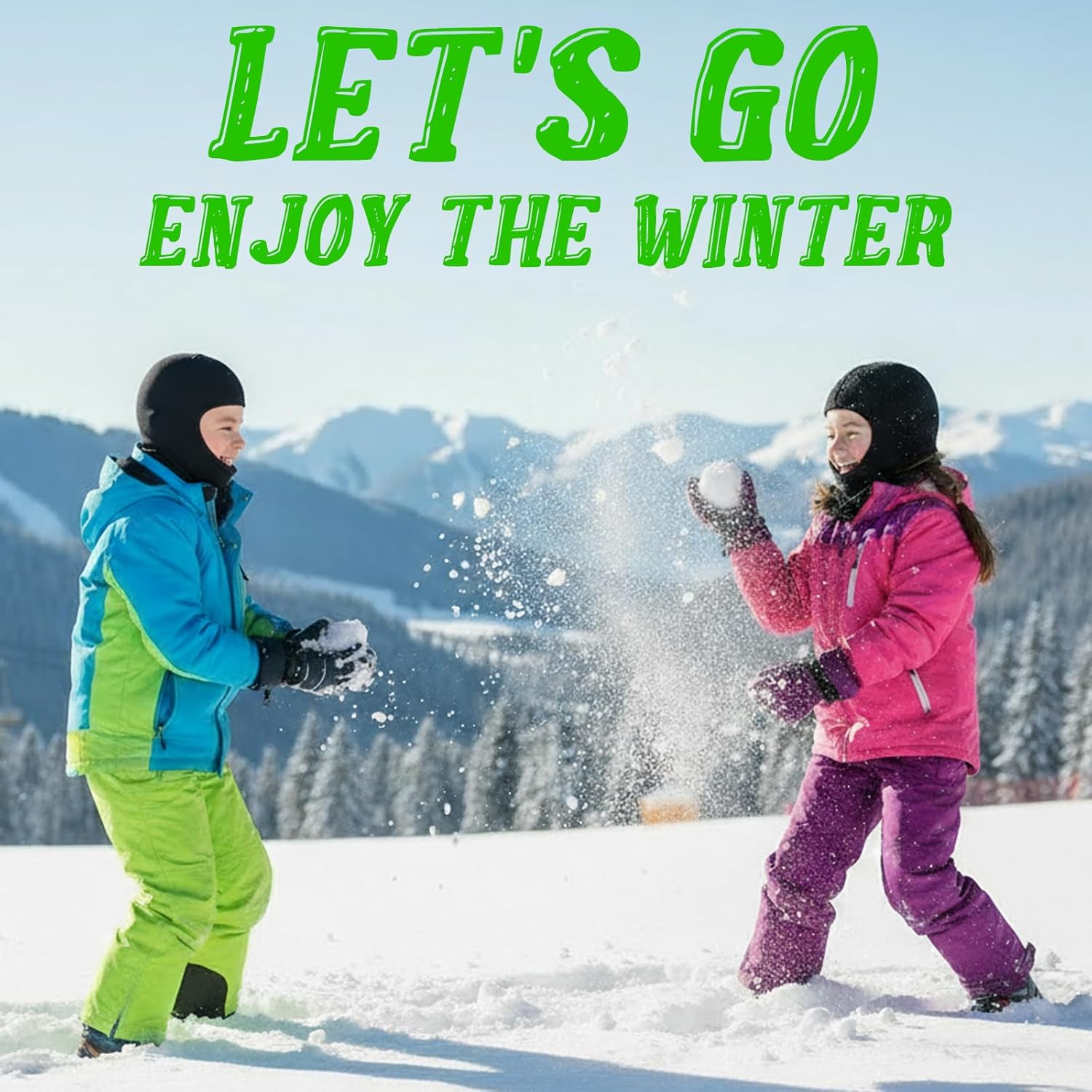 Kids Balaclava Ski Mask, Winter Windproof Fleece Full Face Mask for Boys Girls, Neck Warmers Ear Muffs Hats for Cold Weather - Image 7