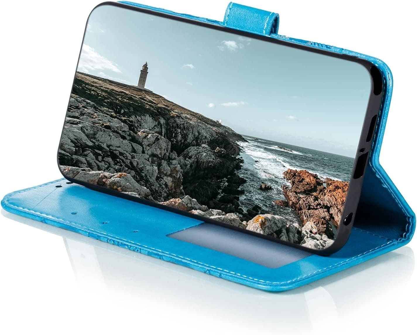 Reevermap For IPhone 16 Case Flip Premium Wallet Phone Case Shockproof PU Leather Owl Tree Embossed Magnet Cover For IPhone 16 With Kickstand Card Holder & 1 Touch Pen Dark Purple - View #14