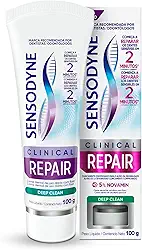 Sensodyne NOVO Creme Dental para Sensibilidade Clinical Repair Deep Clean com Flúor, Reparação dos Dentes Sensíveis, 100g