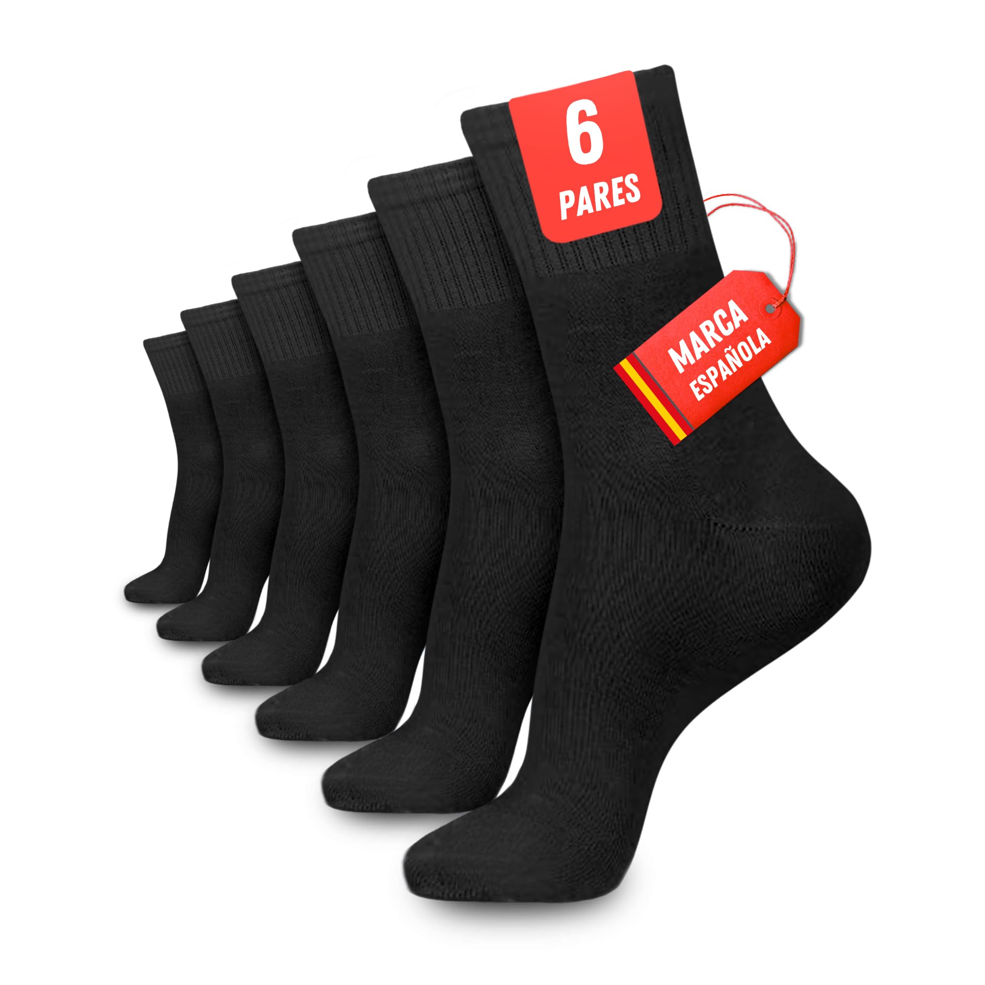 6 Pares Calcetines Deporte Unisex | Calcetines deporte Mujer | Calcetines deporte Hombre | Calcetines Mujer | Calcetines Hombre