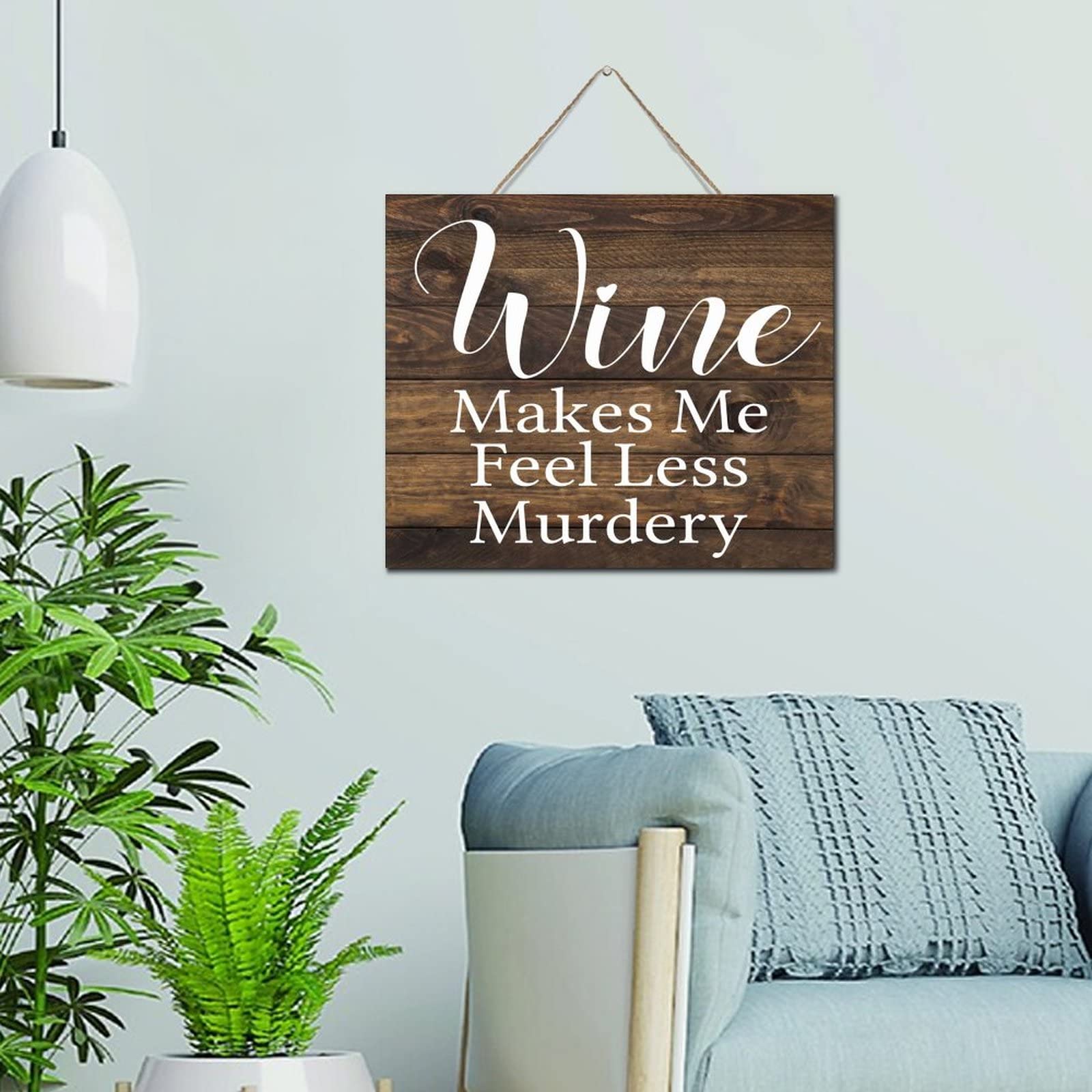 Panneau en bois peint pour rompre la monotonie décoration murale humour vin