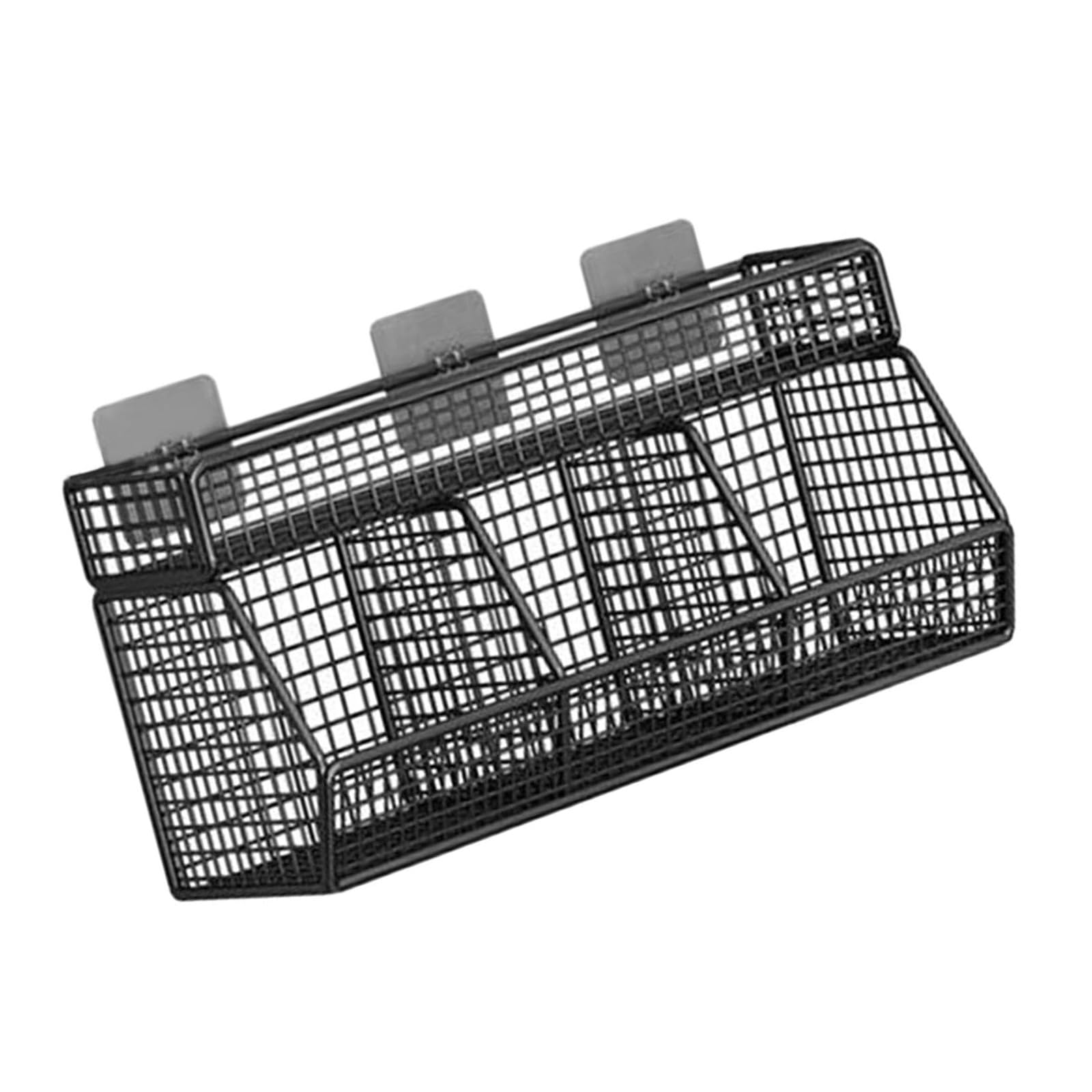 MICFENY Hanging Kitchen Basket Wall Mounted Sturdy Metal Wire Organizers for Living Room Closet 3 Grids Space Saving Designs