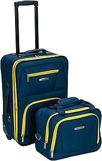 Fashion Softside Upright Luggage Set, Navy, 2-Piece (14/19)