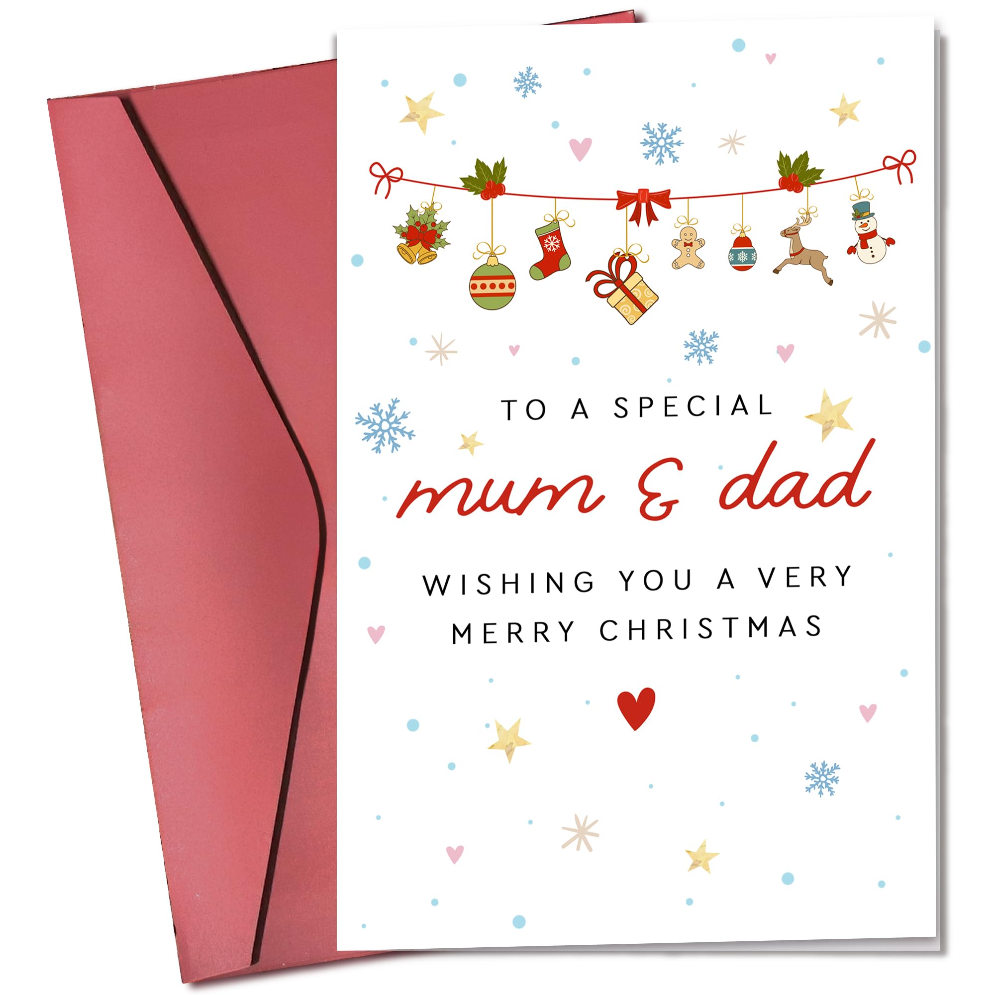 Amazon.com : Christmas Card for Parents - Christmas Card for Mom and ...