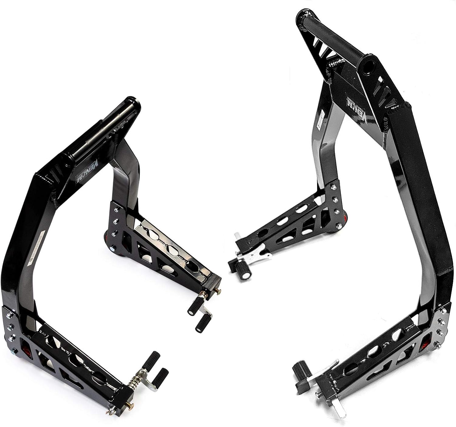 Venom Sport Bike Motorcycle Stand Front & Rear Motorcycle Lift Combo - Black Universal Front Fork & Swingarm Y & Paddle Lift Bike Stand Set, Compatible with Yamaha, Honda, Kawasaki, Suzuki, & BMW : Automotive
