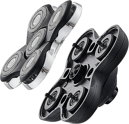 Miniatura 2 de Cuchilla de repuesto de 5 cabezales compatible con Skull Pitbull, Butterfly Kiss y Palm Electric Razors, compatible con NORELCO SERIES 5000,9000, 2
