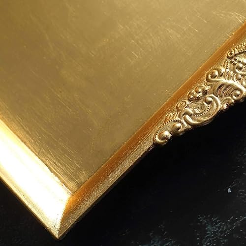 Miniatura 9 de Efavormart - 2 bandejas cuadradas de plástico decorativas doradas de 10 pulgadas con bordes en relieve para bodas, fiestas de cumpleaños