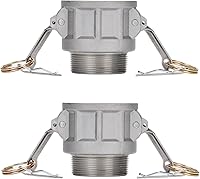 Vista 15 de Accesorios de bloqueo de leva global de aluminio Tipo F Cam & Groove Hose Fittings, acoplamiento Camlock de 1.5 pulgadas, enchufe de 1.5 pulgadas x