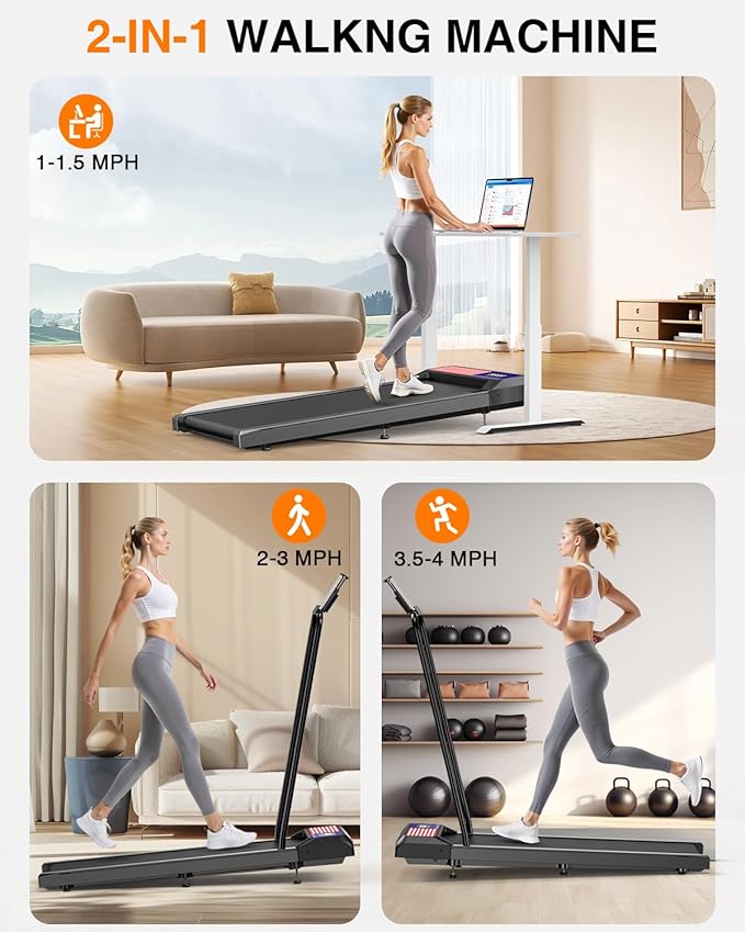 Caminadora Eléctrica Plegable con Inclinación 8% y Motor 2.5 miniatura 5