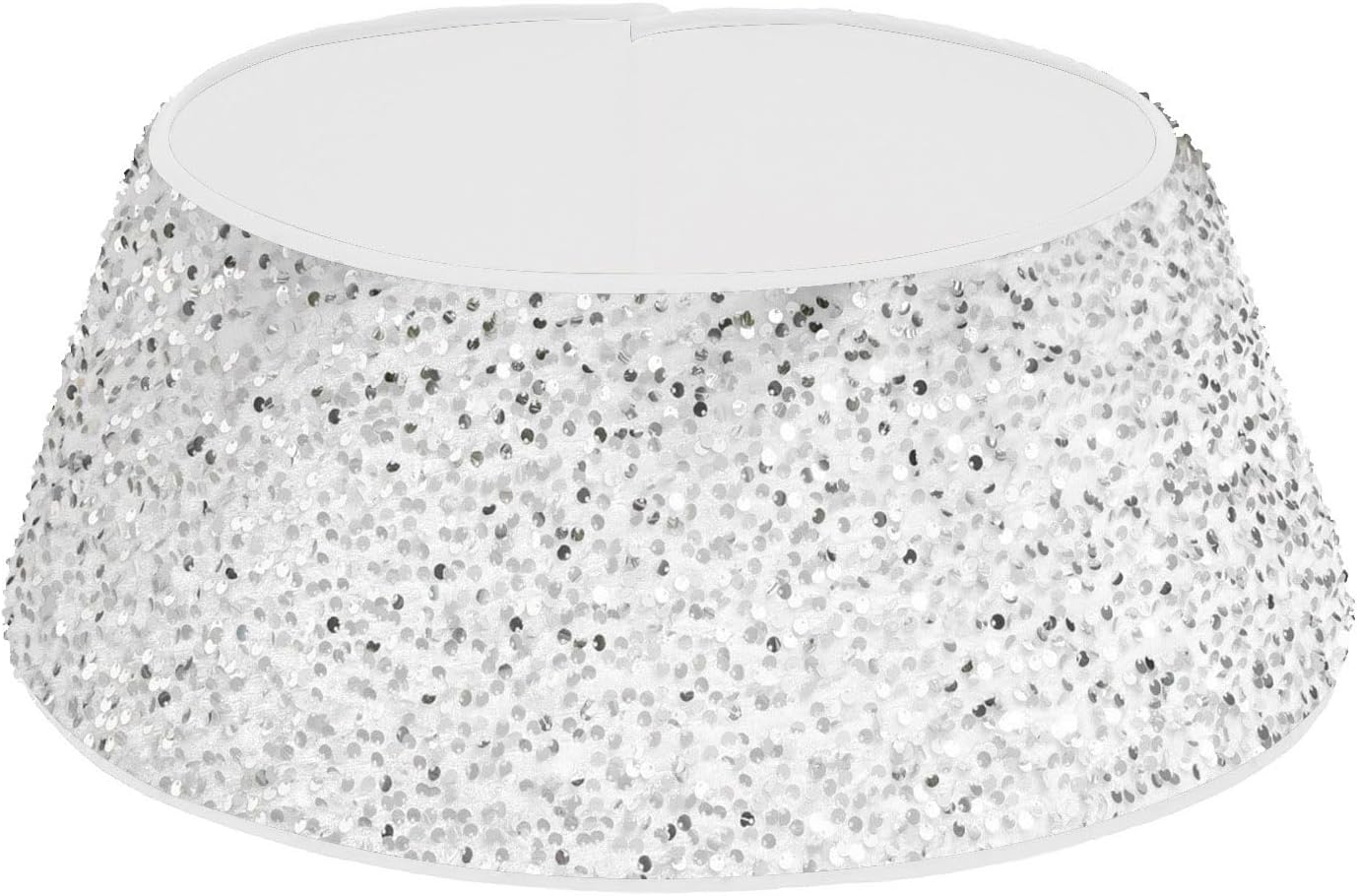 Elegant Christmas Tree Collar Glittery Sequin Reusable Wrinkle