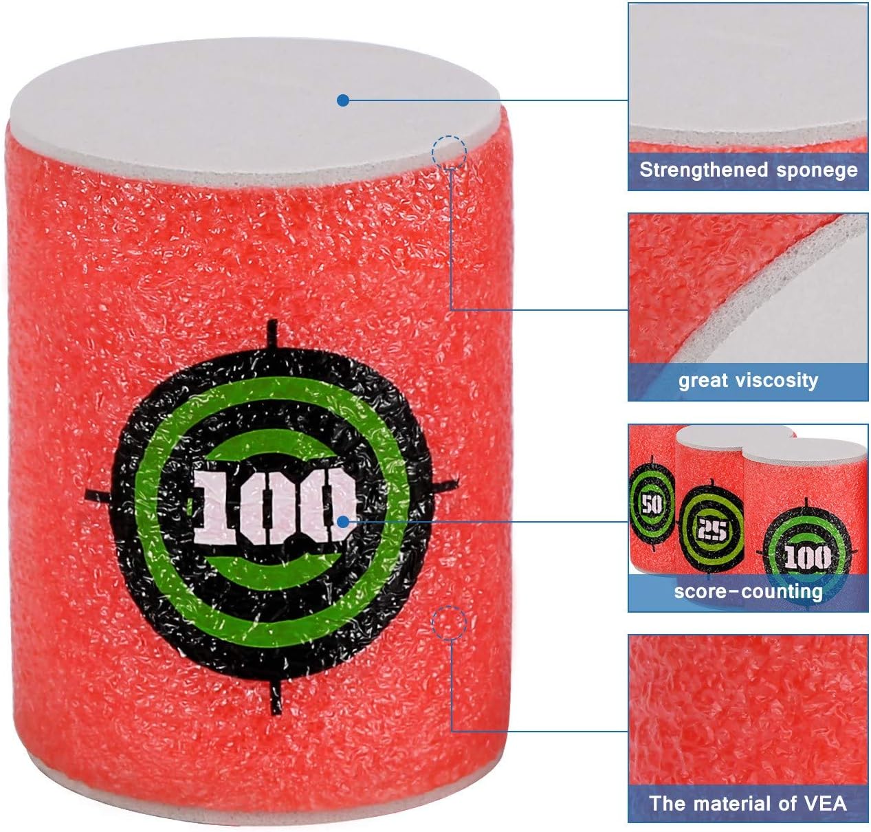 Nerf Gun Targets Soft Bullet Target Nerf Targets for Shooting Practice EVA Bullet Dart Target Compatible with Nerf Blasters Guns Shooting Game Kid Children Shoot Target Toy 6/30Pcs image 3 of 9 B0BSG8C5RV