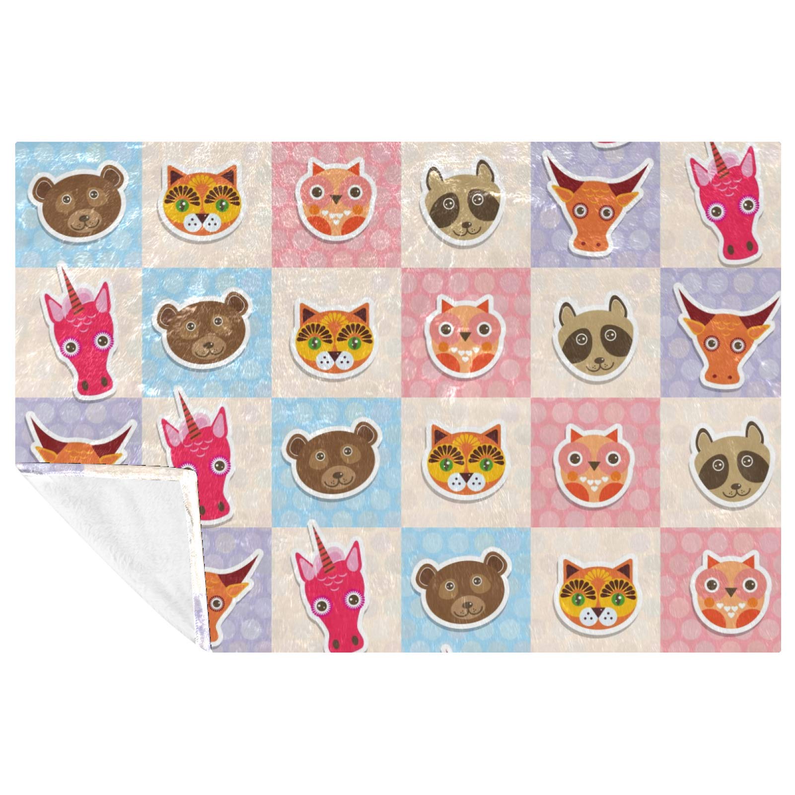 Couverture douce motifs animaux pour des moments cocooning