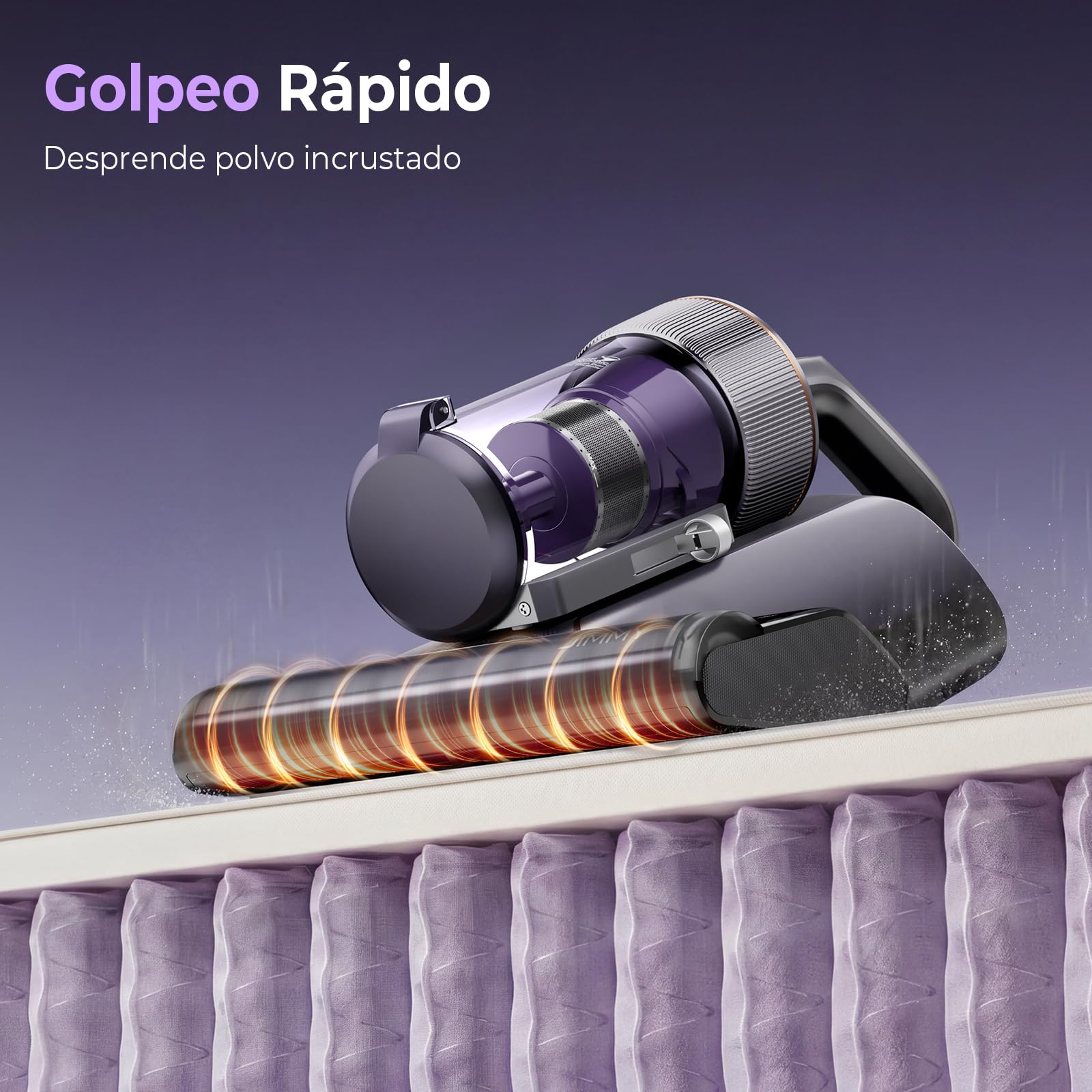 Jimmy Aspirador de Ácaros BX8 Pro, 600W Potente Aspirador de Mano para Colchón, 99% Esterilización UV-C Calefacción Grafeno 65°C Limpieza del colector de Polvo en 1 Clic para Ropa de Cama y sofá