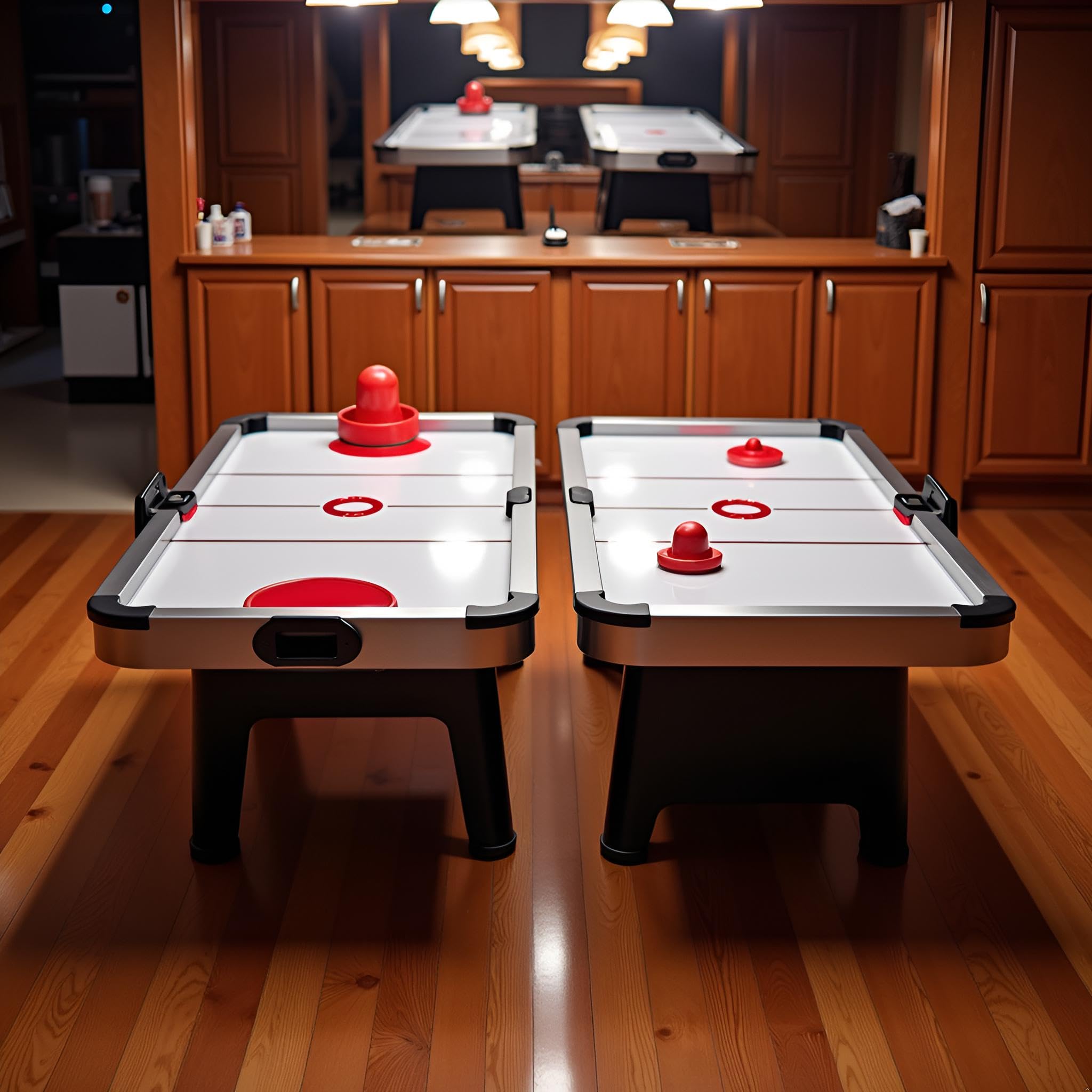 A Set Air Hockey Pushers and Air Hockey Pucks,Paddles,Goal Handles Paddles Replacement for Game Tables Air Hockeys - Image 3