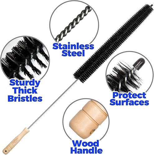 Miniatura 3 de Holikme Cepillo de pelusa para secadora, limpiador de ventilación, paquete de 2 unidades para secadora de ropa, cepillo de ventilación, suministros