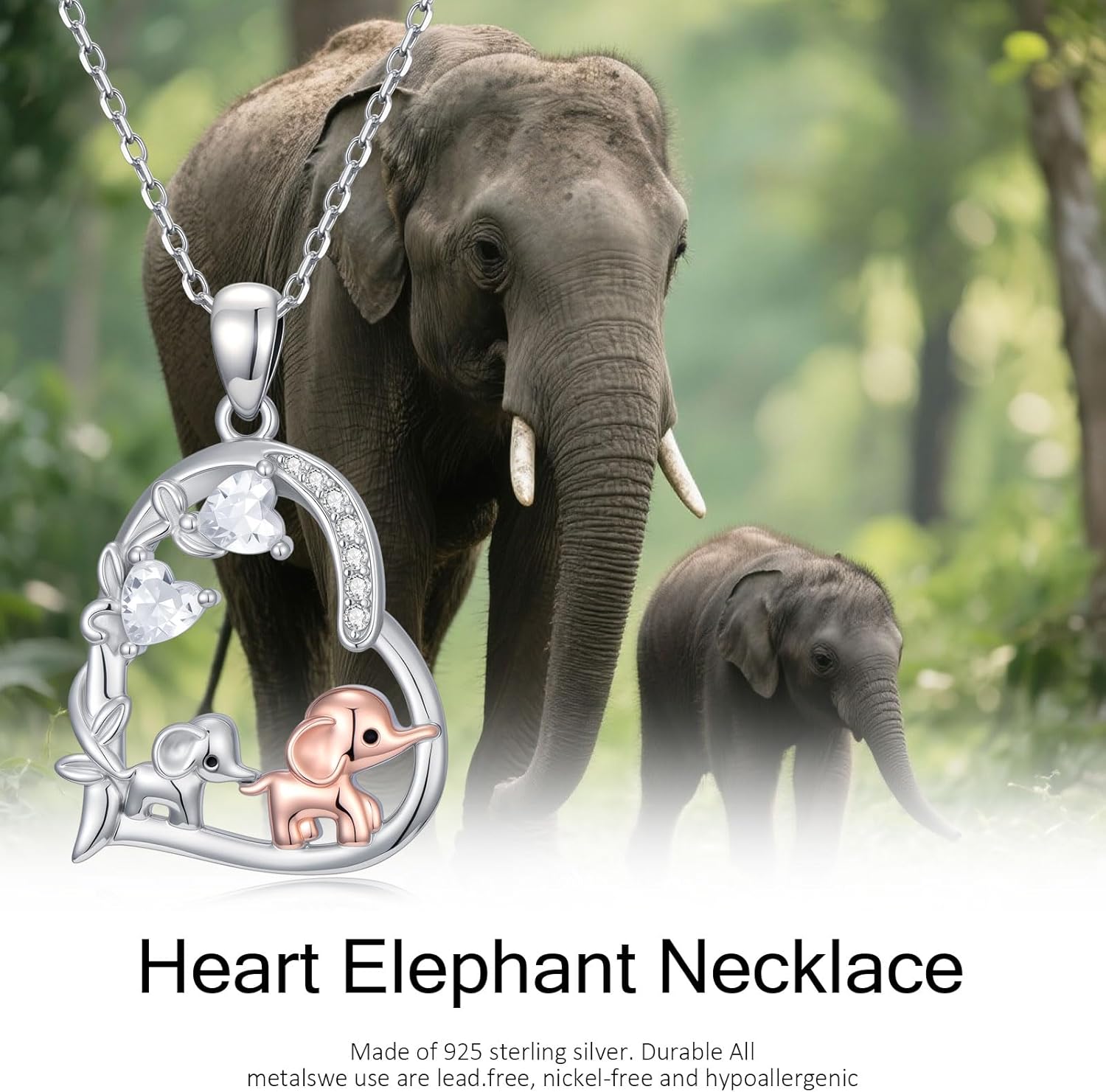 Heart Animal Necklace 925 Sterling Silver Cute Animal Pendant Jewelry Birthday Gifts for Women Girlfriend Mom Animal Lovers - Image 7