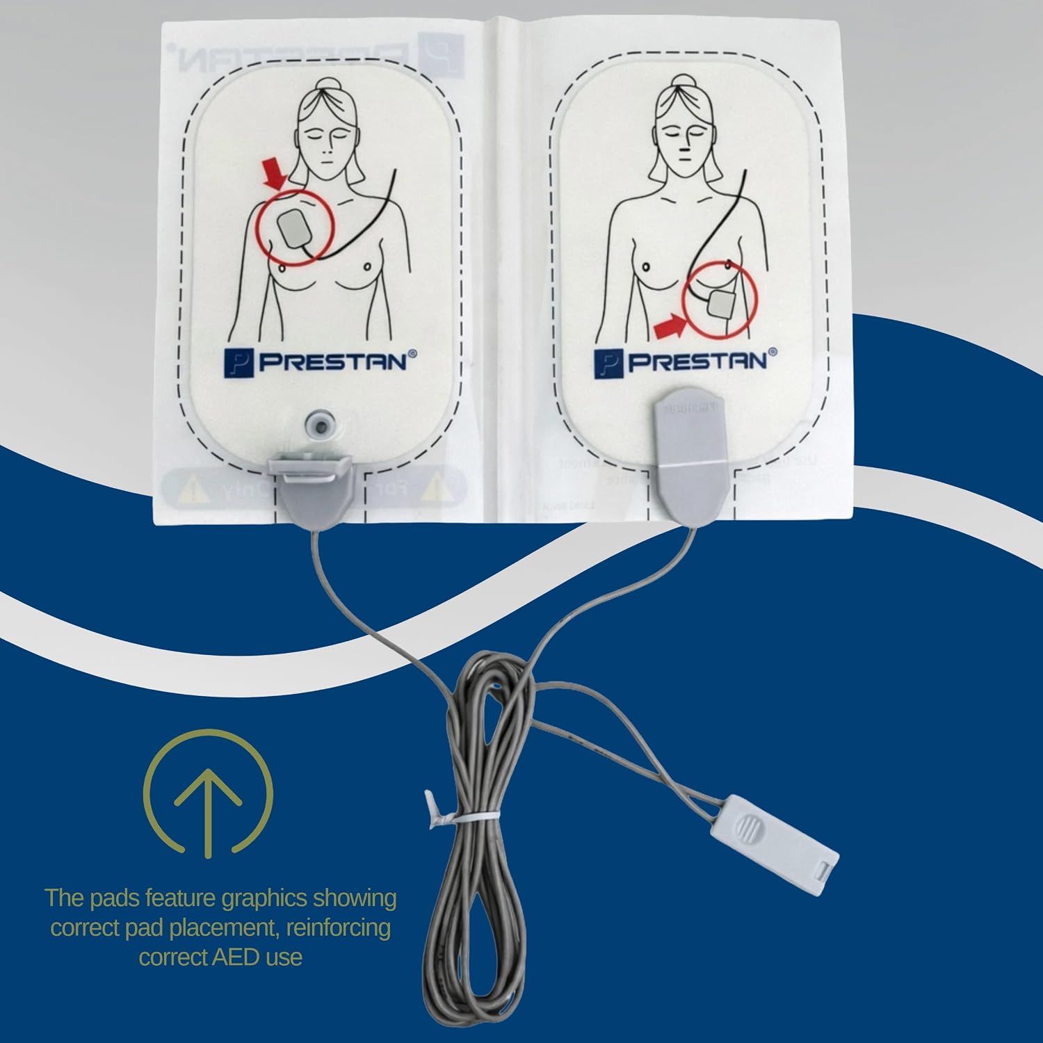 PRESTAN AED Raizor Trainer, 4-Pack | Strengthen AED readiness with simple voice guidance and dual-use pads for hands-on classroom practice.