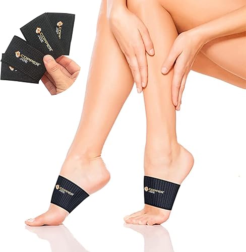 Miniatura 7 de Copper Joe Paquete de 4 fundas de compresión para soporte de arco de pie, alivio de la fascitis plantar, soporte de pie para dolor y fascitis