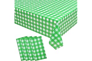 Vedran Green Gingham Tablecloth Decorations: Perfect for Birthday and Holiday Festivities
