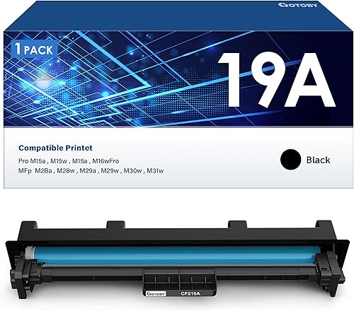 Black Drum 19A CF219A - Unidad de tambor compatible con HP 19A CF219A, compatible con impresora Pro MFP M130fw M130nw M130fn M130a M102w M102a M130