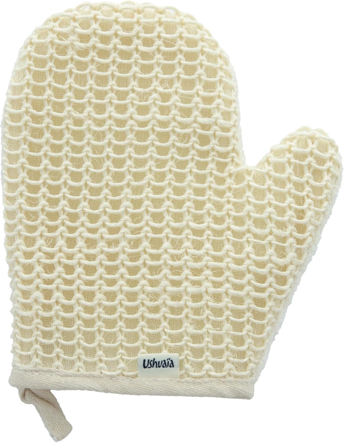 USHUAÏA 2 in 1 Sisal and Cotton Glove - Deep Massages and Exfoliates The Body - Toned Skin - Body Massage - Bath - Spa - Intense Exfoliation